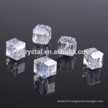 Hot selling crystal glass beads,square glass beads